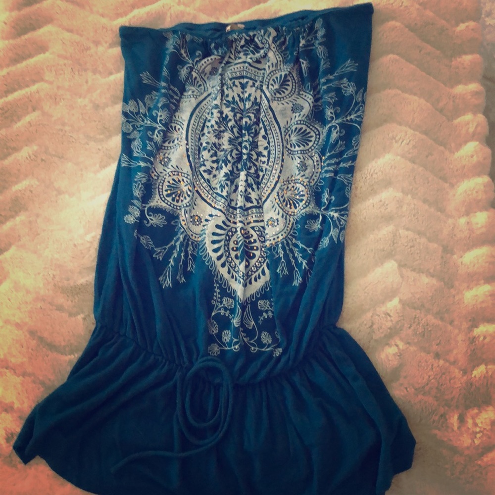 Strapless cool design loose tunic